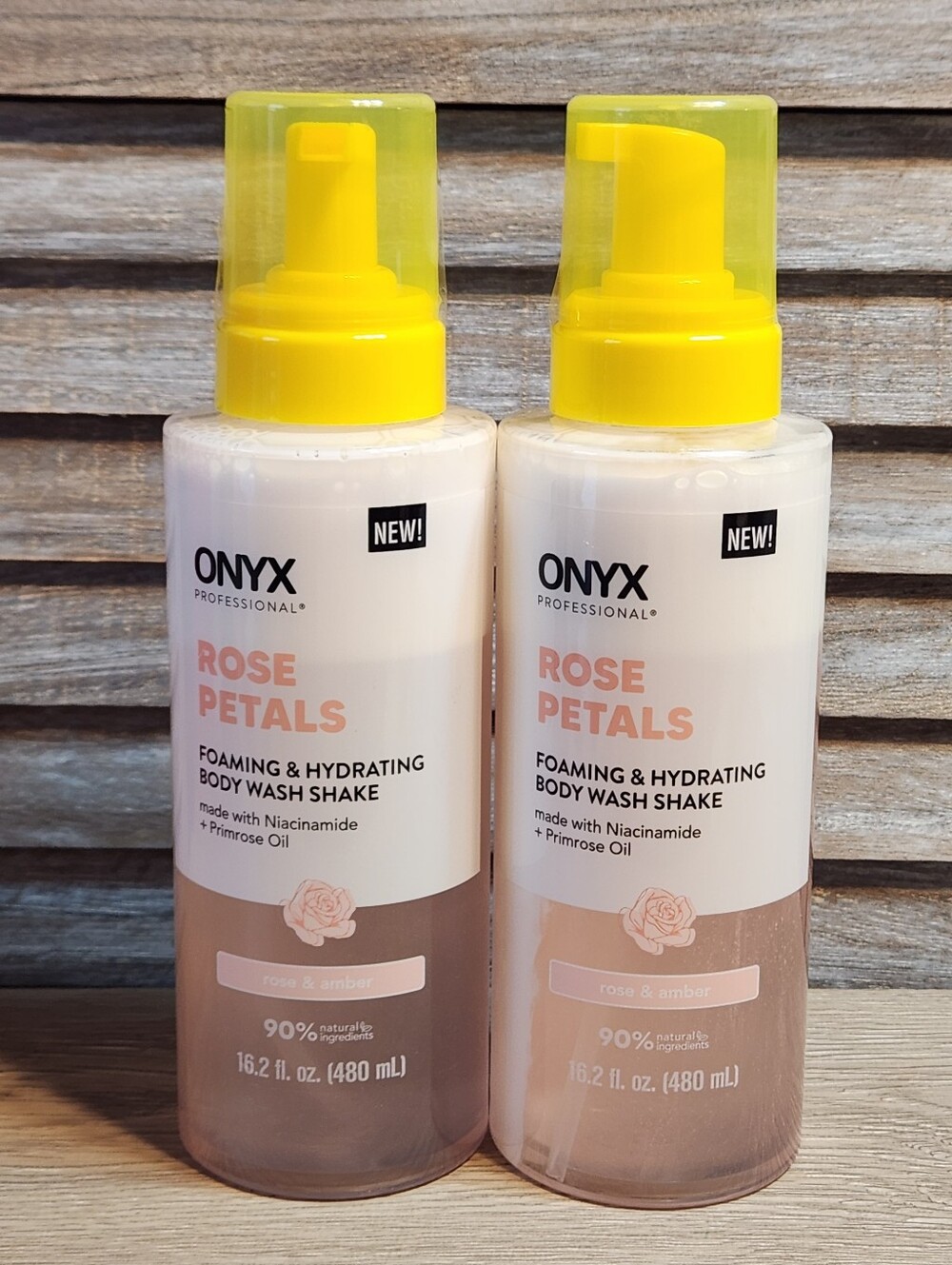 2x Onyx Rose Petals Foaming Hydrating Body Wash Shake 16.2oz Moisturizing